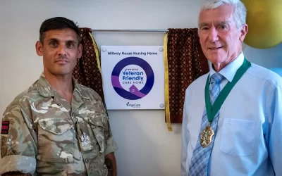 Millway House care home, Andover, welcomes veterans and serving forces members to VFF celebration tea party
